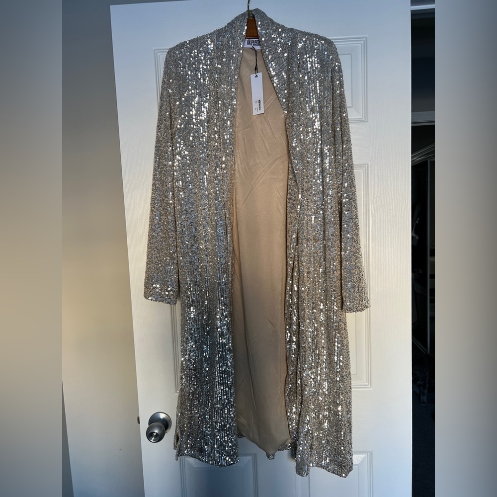 Brand New BB Dakota sequin duster size small